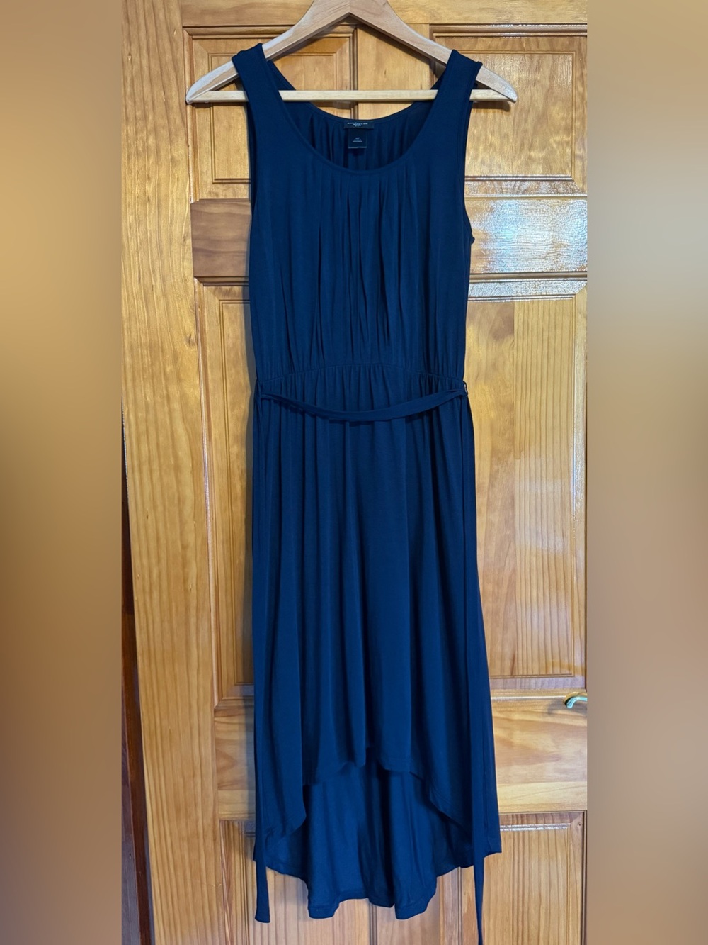Ann Taylor Petite Women’s Navy Blue High-Low Midi Dress